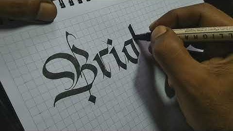Satisfying calligraphy with zig calligraphy pen | fraktur calligraphy