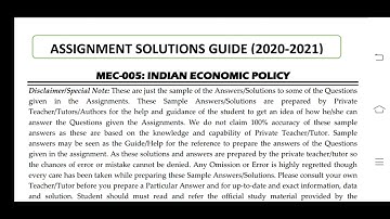 MEC 005 Ignou Solved Assignment 2020-21