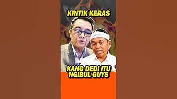 HADEUHHHH!! KRITIK DEDI MULYADI TAPI GAK NGECEK DULU #dedimulyadi