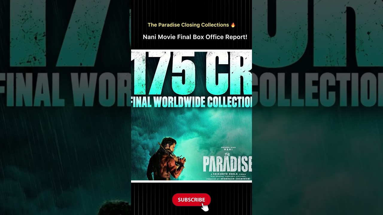 The Paradise Closing Collections 🔥 Nani Movie Final Box Office Report!#facts#reels#shorts#viral