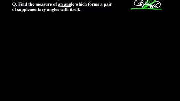 Angle Forming Supplementary Angle of With Itself- Lines & Angle Geometry 4