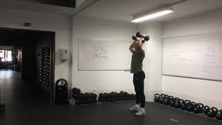 2-DB Push Jerk With Pause In Receiving Position