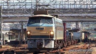 JR貨物 EF66 52号機+コキ13B 貨物列車93レ 広島→横川 2013.10