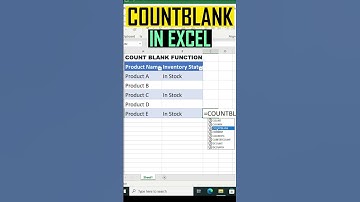 COUNTBLANK Function in EXCEL#excelhacks #exceltips #countblank