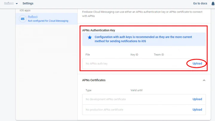 Upload APNS Auth Key Firebase | iOS Push Notification