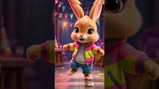 Neon Bunny Dance Party 🐰✨ | Kids 3D Short