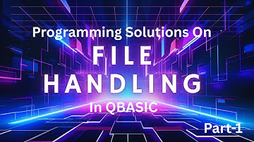 #QBASIC || File Handling || Modes || File Handling Programming Solutions || Output || Input ||Append