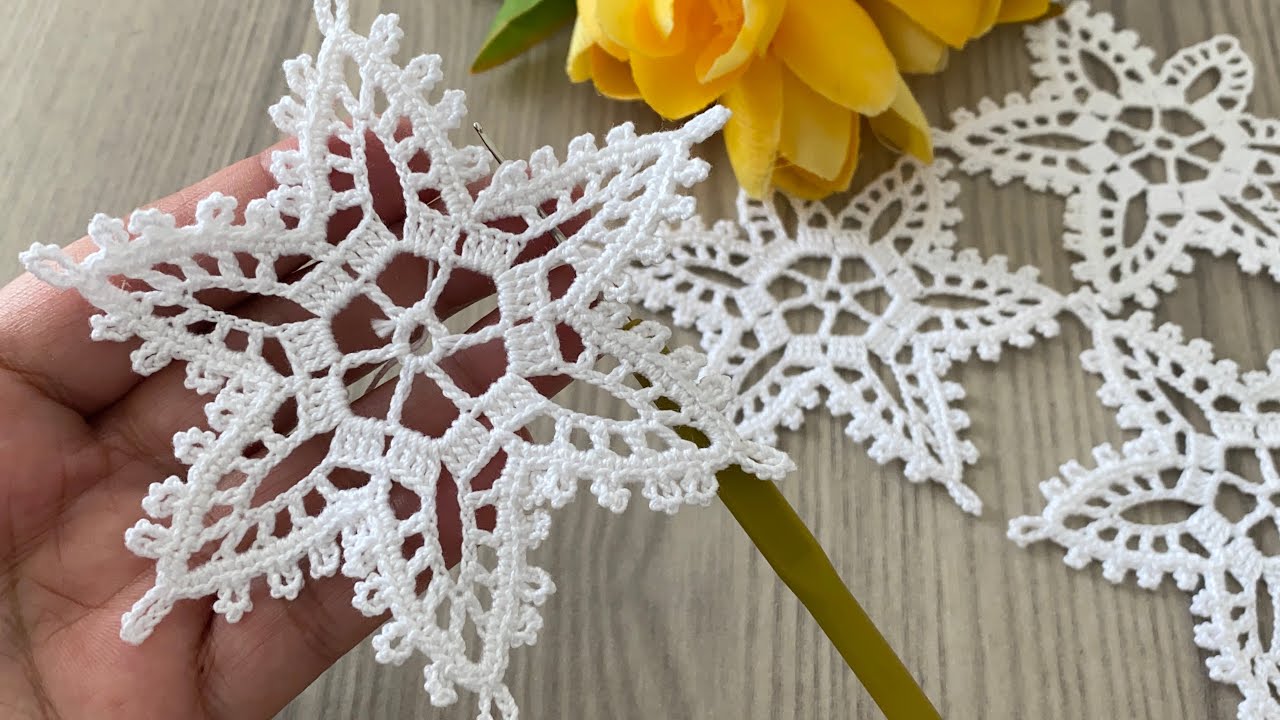 Such a Beautiful and Easy Snowflake❓Crochet Motif Model Tutorial Pattern for Christmas