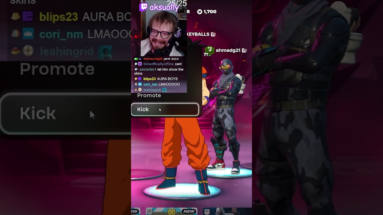 aksually gets ambushed by a viewer... #aksually #shorts #fortnite