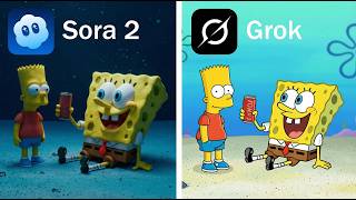 Sora 2 Vs Grok Remakes Iconic Scenes From Spongebob In Simpsons Style