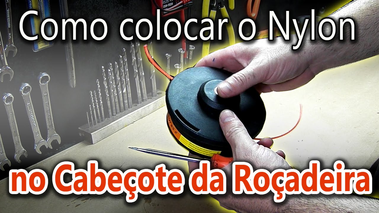 Como montar a carga de nylon de uma roçadeira 