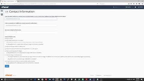 How to change the contact details in cPanel