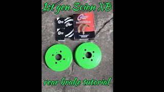 first gen Scion XB rear brake tutorial 2005 Scion Xb Diagram Of Rear Brakes