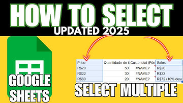 How to Select multiple items in Google Sheets