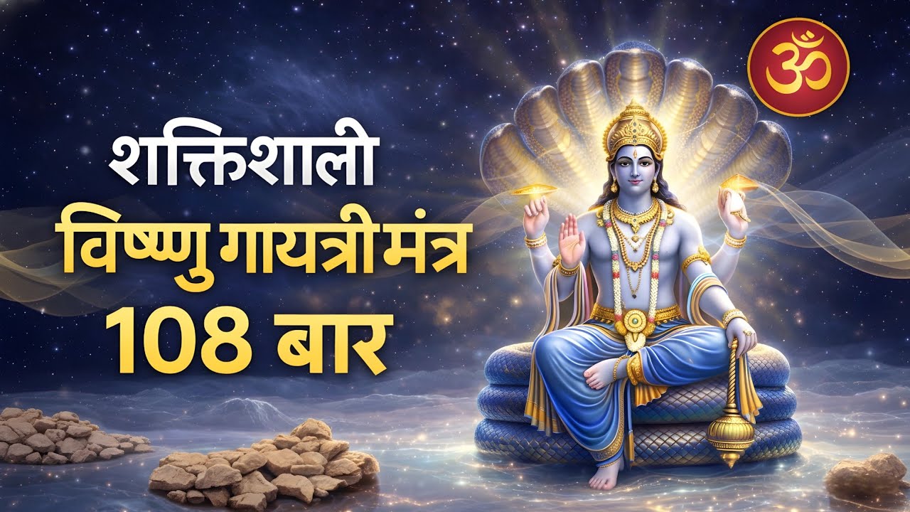 ॐ नारायणाय विद्महे | Vishnu Gayatri Mantra 108 Times | Peaceful Meditation Chant