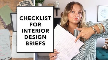 PRACTICAL DESIGN BRIEF CHECKLIST : how to take a project brief for interior design projects