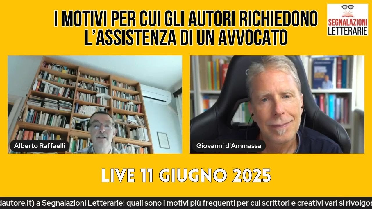 Quali sono i motivi più frequenti per i quali gli autori/artisti vanno dall'avvocato?