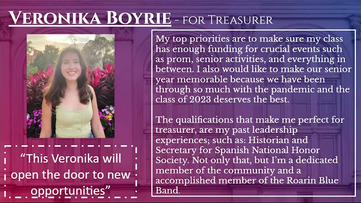 Senior Class Officer Elections 2022-2023