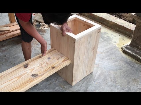 amazing-creative-woodworking-idea-//-how-to-build-a-garden-bench-with-tree-planting---diy!
