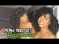Perm Rod Set on Blowout | Natural Hair
