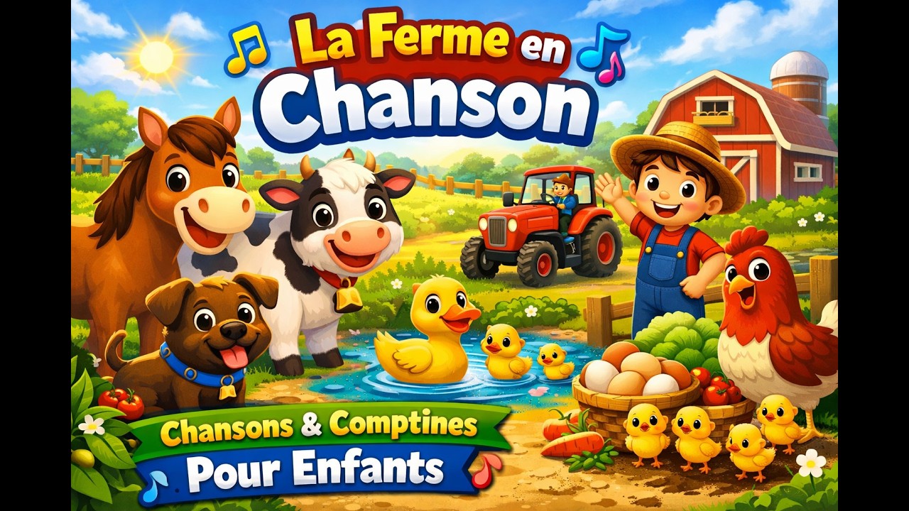 La Ferme en Chanson 🐄🎶 Comptines pour Enfants Animaux, Ferme, Apprendre ...
