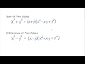 Factoring the Sum and Difference of Two Cubes
