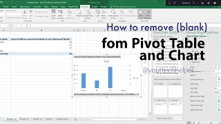 How to remove (blank) cell from Pivot table and charts (Old Way vs. New Way)| New way with 1 Click|
