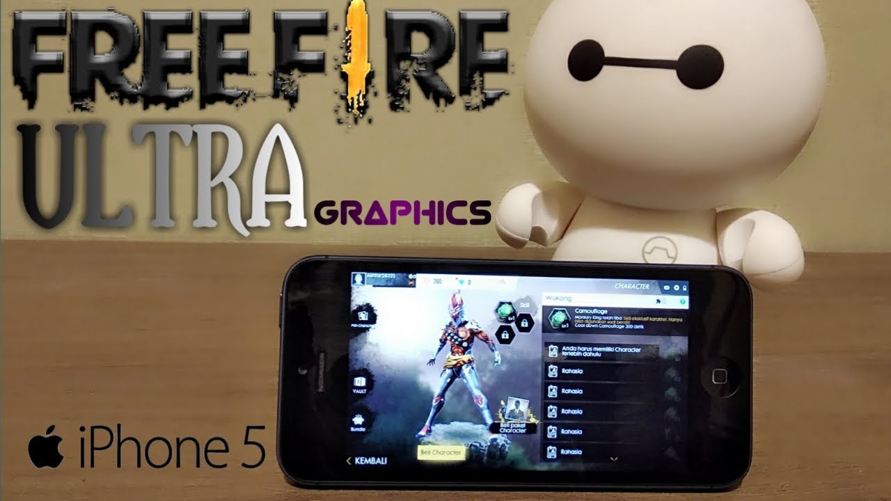 iPhone 5 - Garena Free Fire : ULTRA GRAPHICES ( noob ) - 