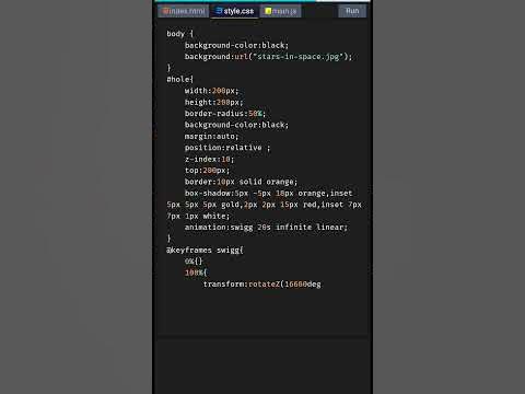 Create Black Hole 🌚 Animation | CSS Animation|css tutorials #shorts # ...