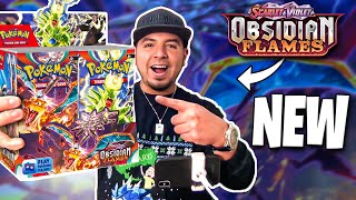 Opening The New Obsidian Flames Booster Box, LETS KEEP HUNTING CHARIZARD!