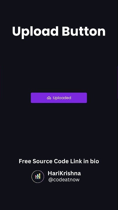 Upload Button | Html and Css Free Source Code ️ - YouTube