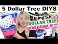 5 DOLLAR TREE DIYS USING PLASTIC DOG BOWLS?!?! | Genius Ways to Decorate With PET WATER BOWLS!