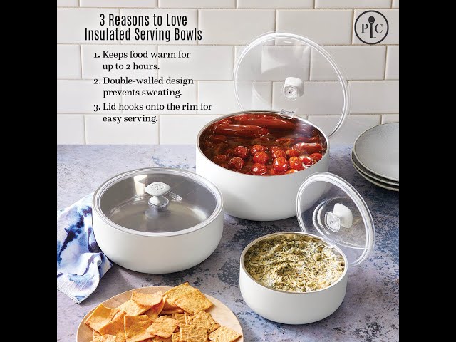 Keep your food hot with Pampered Chef Insulated Bowls 