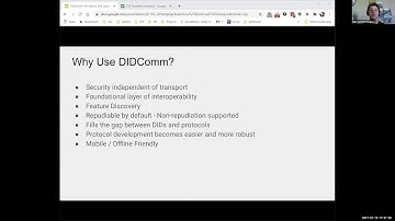 DIF F2FJan21 - DIDComm WG with Sam Curren