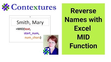 Reverse Names with Excel MID Function