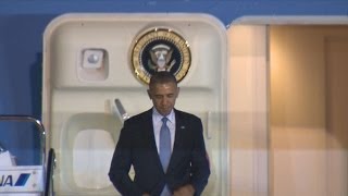 オバマ大統領来日 ２４日に首相と会談 Obama arrives in Tokyo