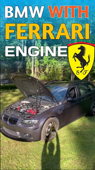 Ferrari V8 engine Swapped BMW 3 Series Wagon!! #shortsfeed #bmw