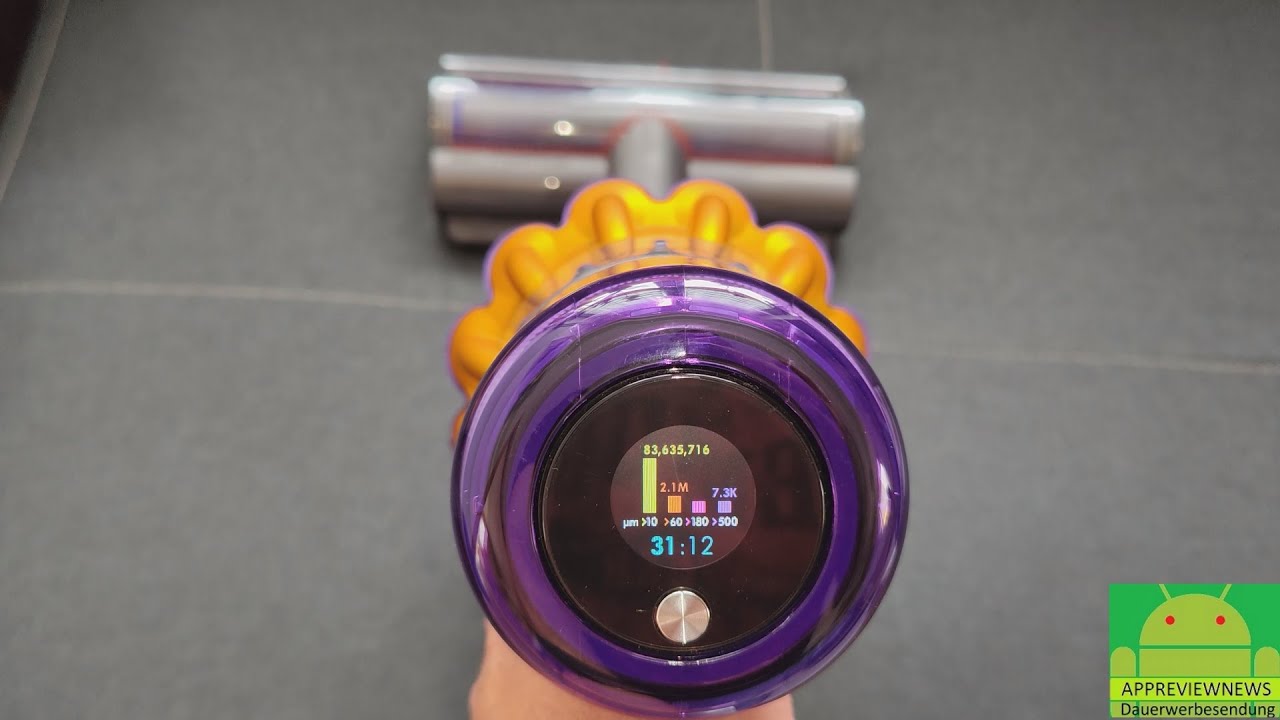 Dyson V15 Detect Absolute der Staubpartikelzähler unter den Akku Staubsaugern mit super Saugkraft
