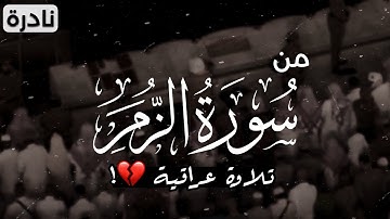 تلاوة الشيخ ياسر الدوسري من سورة الزمر بالآداء العراقي (نادرة)❤️!