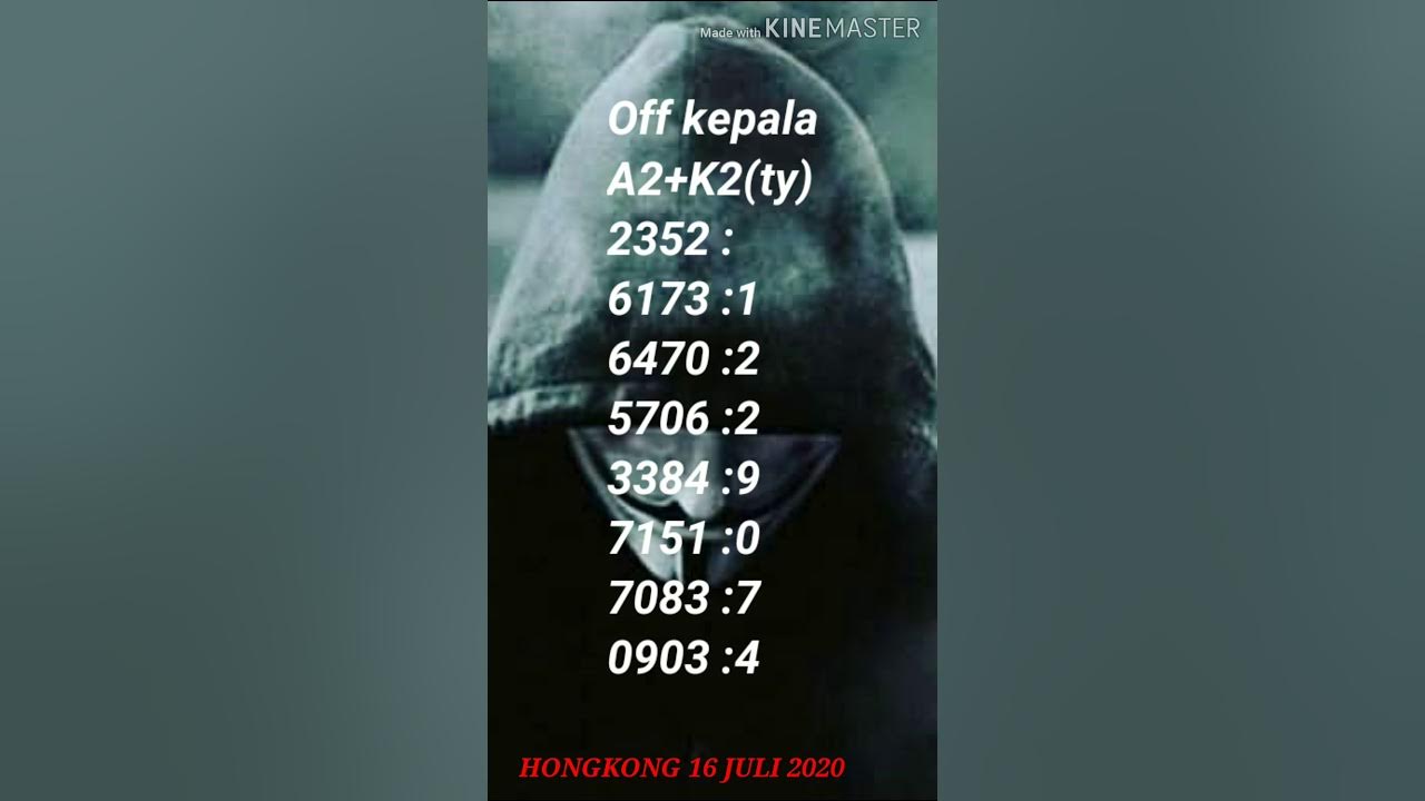 PREDIKSI TREK HONGKONG JP PAUSSS KAMIS 16 JULI 2020 - YouTube