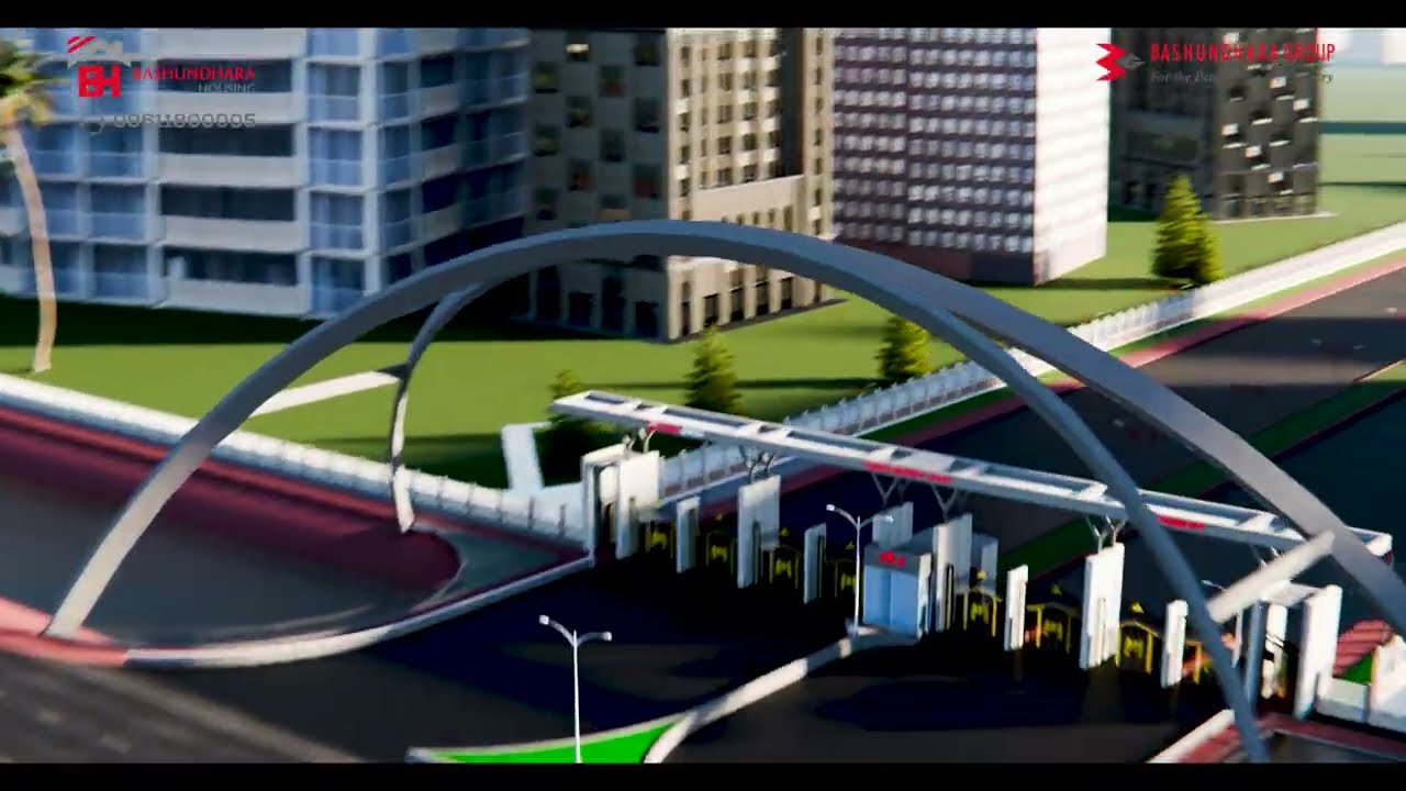 Bashundhara Entry Gate | Gated Community in Dhaka’s High Security Residential Housing Area