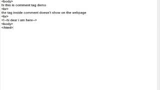 comment tag in html