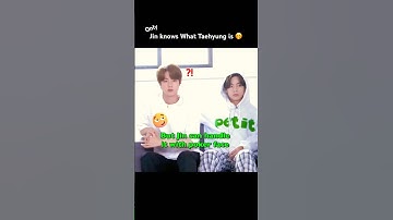 Taejin: only Jin knows what taehyung is 🤭 #taejin #shorts #btsshorts #jin #taehyung #bts