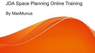 JDA SPACE PLANNING Training-JDA SPACE PLANNING Online Training(SPACE PLANNING Certification Tips)