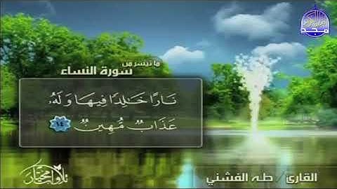 تلاوة سورة النساء  بصوت القارئ الشيخ طه الفشني