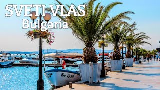 🇧🇬 Walking in SVETI VLAS - Sunny Beach rival, Bulgaria - 4K Ultra HD 60fps
