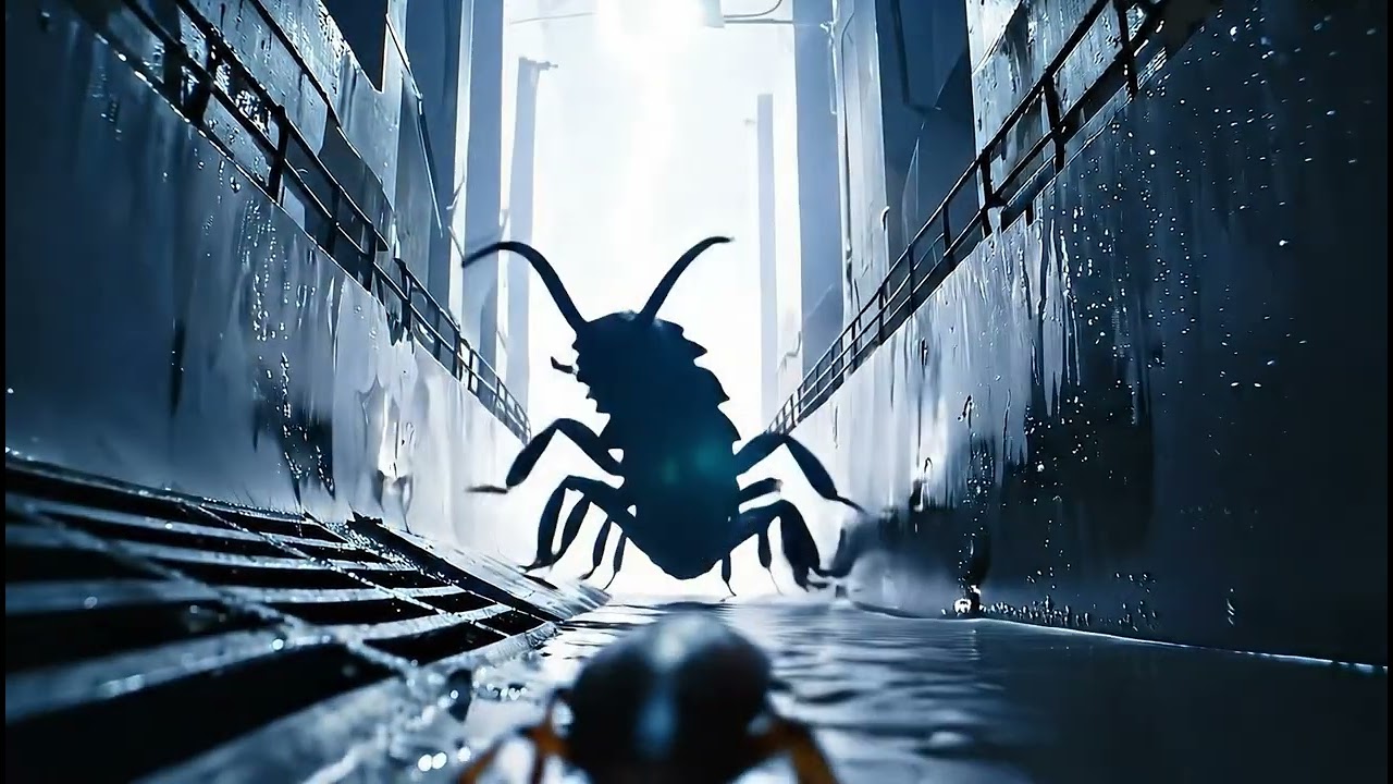 Cockroach POV: Hollywood-Style Survival Chase in a Predator’s Kitchen