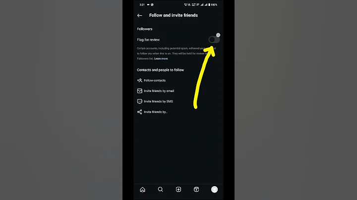 Flag For Review Instagram Setting