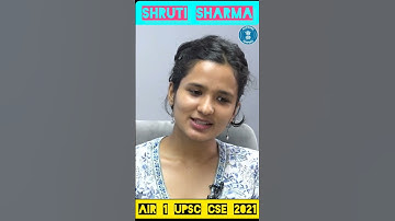 My approach to PSIR | AIR 1 Shruti Sharma UPSC CSE 2021 | #air1upsc #upsc #cse #shorts #trending