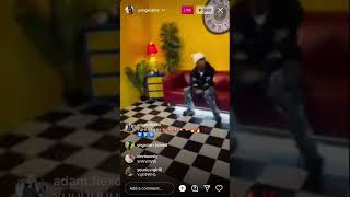 Yvngxchris recording a music video on iG live‼️